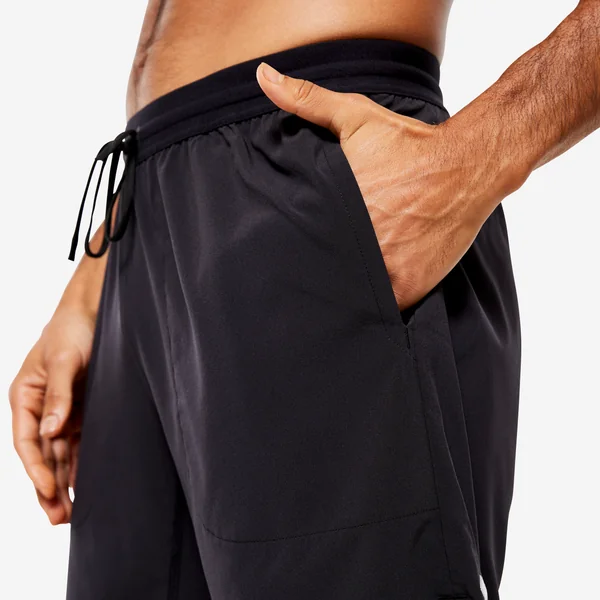 SHORT HOMME HOT YOGA ULTRA LEGER AVEC SLIP INTEGRE NOIR