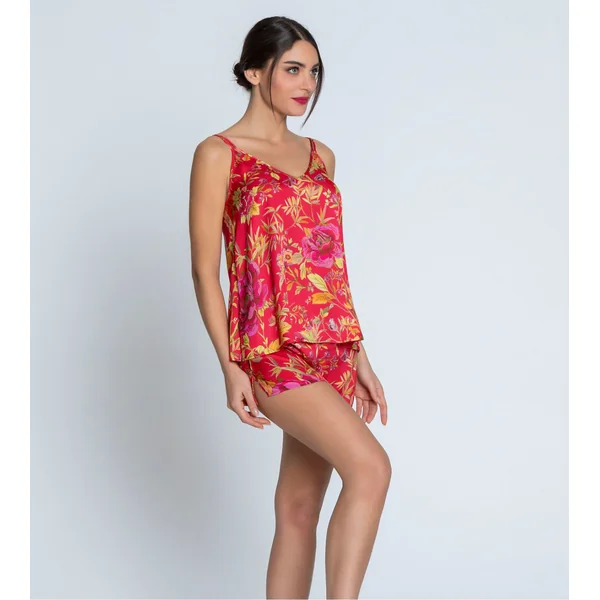 Short imprimé Forêt Rubis Santal Rouge