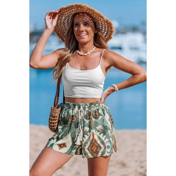 Short orné taille élastique