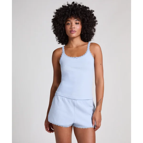 Short Pointelle - Bleu
