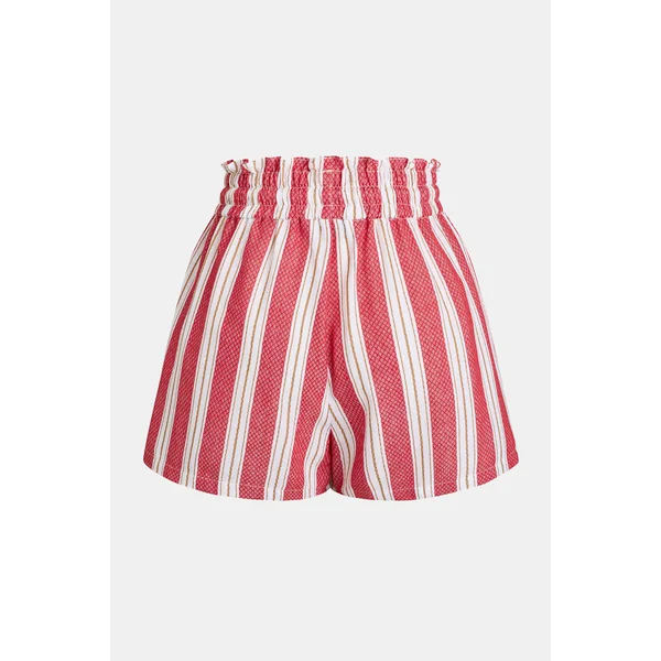 Short rouge à rayures
