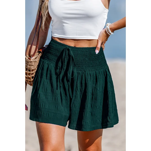 Short vert jambe évasée