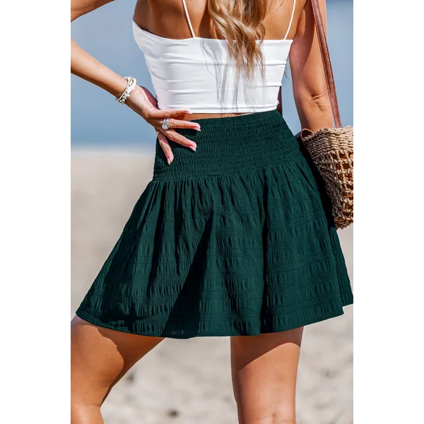 Short vert jambe évasée