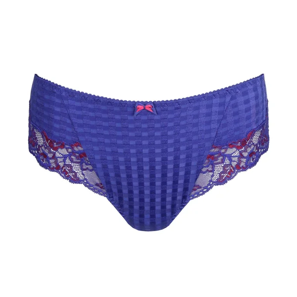 Shorty bleu à carreaux Madison Blueberry Kiss