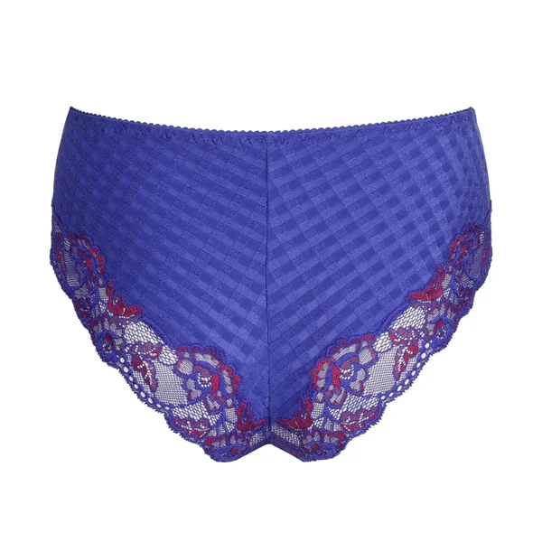 Shorty bleu à carreaux Madison Blueberry Kiss