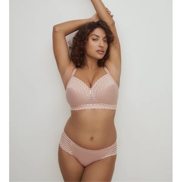 Shorty en dentelle East End Powder Rose