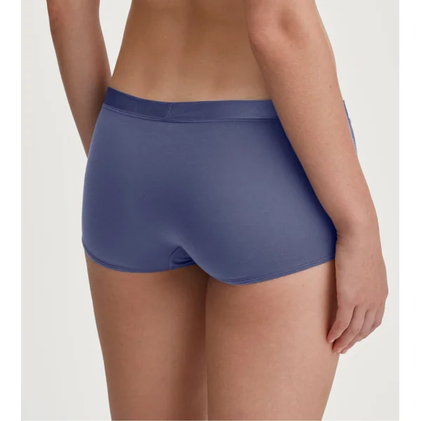 Shorty femme bleu en coton ceinture satinée Cate Cobalt Blue