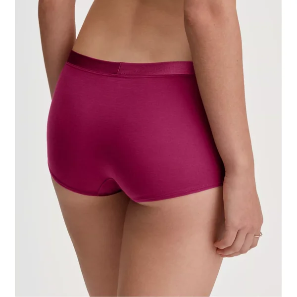 Shorty femme rose en coton ceinture satinée Cate Dahlia Pink
