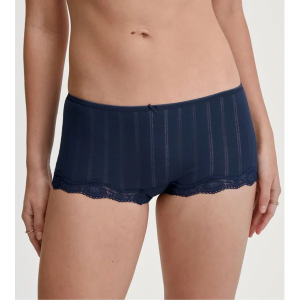 Shorty femme à rayures en coton Etude Toujours Peacoat Blue