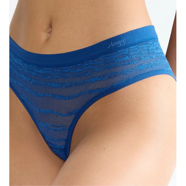 Shorty Hipster en dentelle Free Evolve Sloggi Bleu Saphir