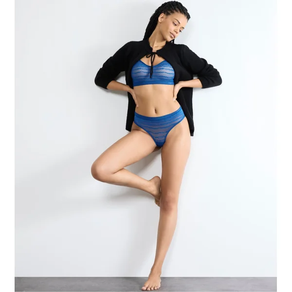 Shorty Hipster en dentelle Free Evolve Sloggi Bleu Saphir