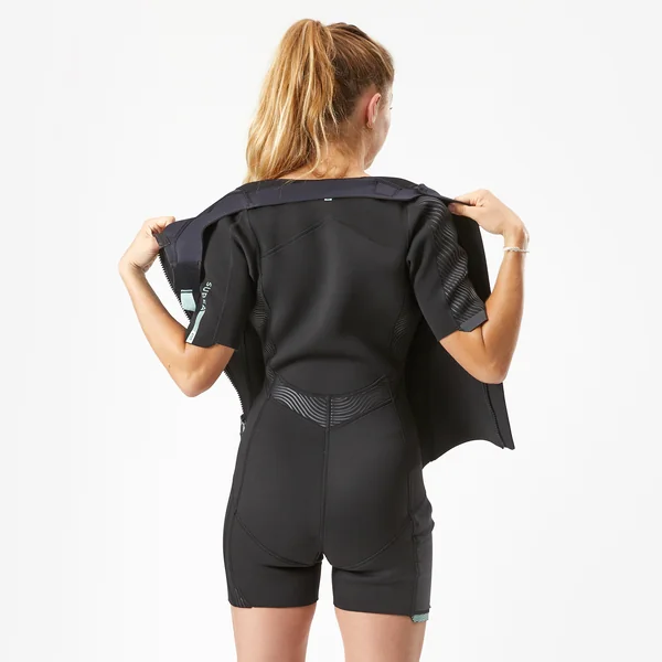 Shorty neoprene 2mm easy avec fermeture diagonale femme frontzip