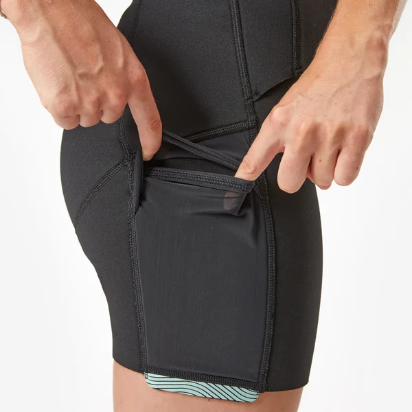Shorty neoprene 2mm easy avec fermeture diagonale femme frontzip