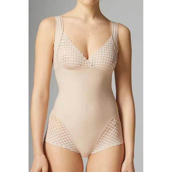 Simone Pérèle - Body avec soutien sans cerceau Beige L/3 Subtile