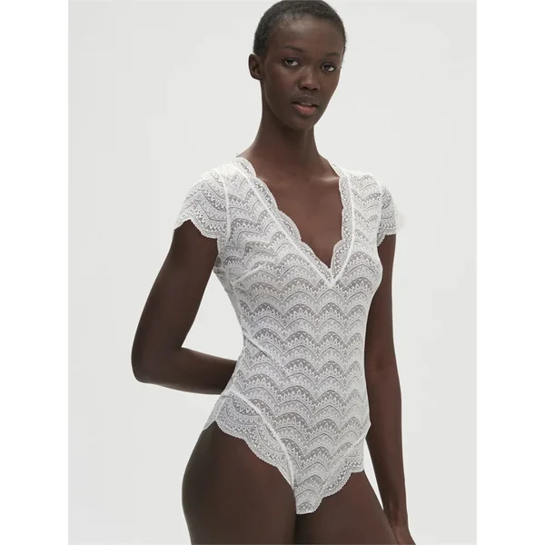 Simone Pérèle - Body en dentelle Naturel Small Karma