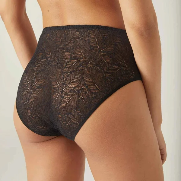 Simone Pérèle - Culotte haute en dentelle Noir L/3 Comète