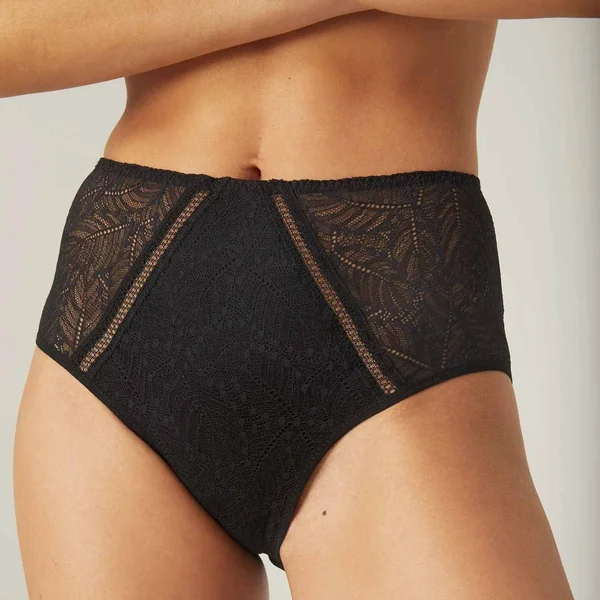 Simone Pérèle - Culotte haute en dentelle Noir M/2 Comète