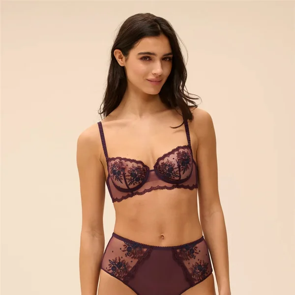 Simone Pérèle - Soutien-Gorge Corbeille 34 (75) D Figue Intrigue