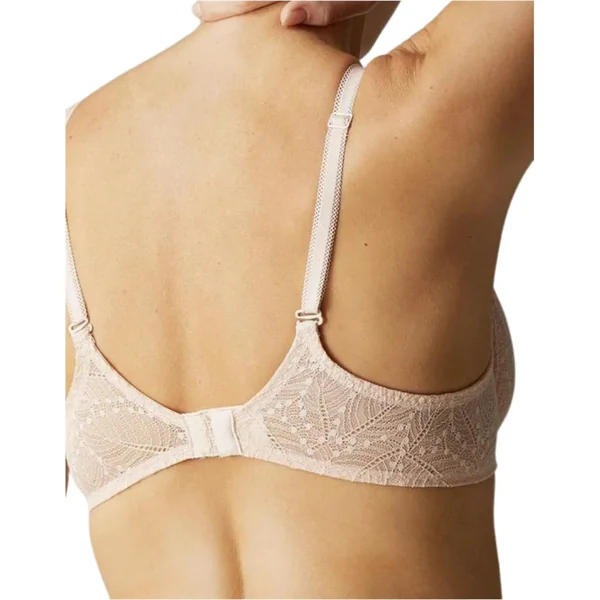 Simone Pérèle - Soutien-gorge moulé plongeant en dentelle avec armatures 34 (75) G Sable Rosé Comète