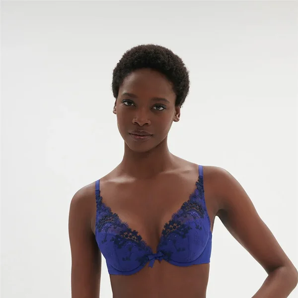 Simone Pérèle - Soutien-gorge push-up triangle 36 (80) C Bleu Électrique Wish