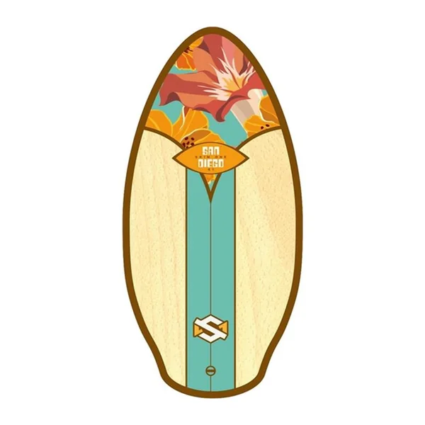 Skimboard en bois SKIM1 WOOD 41 SKIM ONE San Diego Aqua/Oran/Brown (90315)