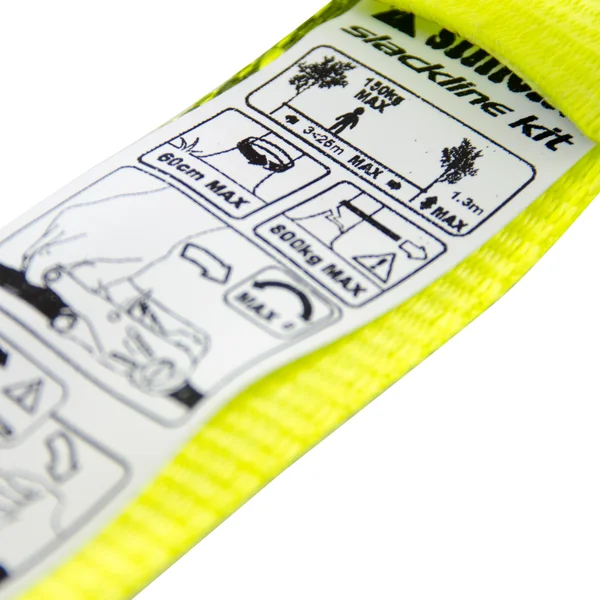 SLACKLINE 25mm x 25 MÈTRES JAUNE