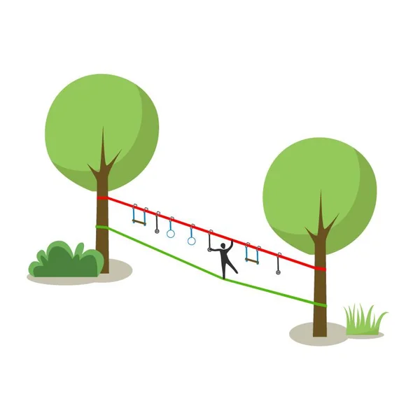 Slackline - Kit Parcours Obstacles Ninja Line Enfant
