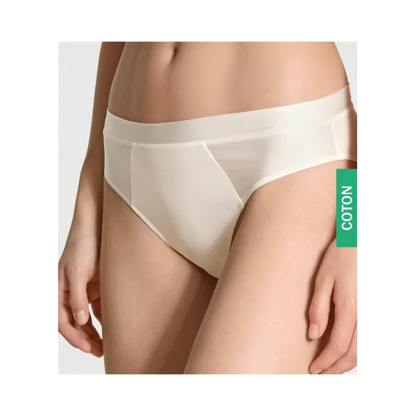 Slip avec bords en satin Cate IVOIRE