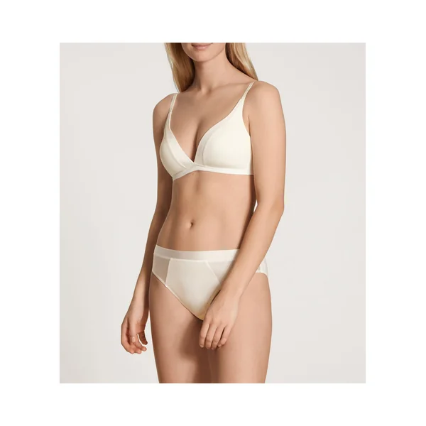 Slip avec bords en satin Cate IVOIRE