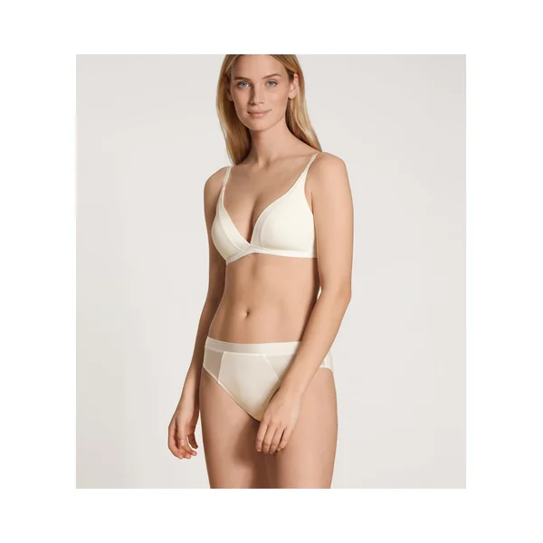 Slip avec bords en satin Cate IVOIRE