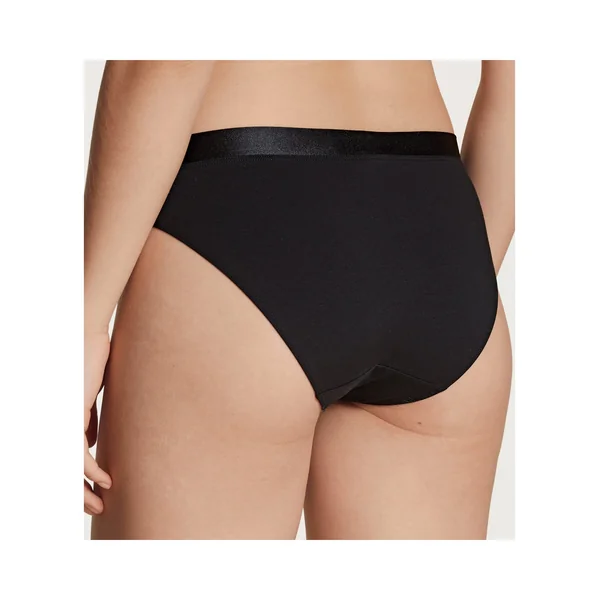 Slip avec bords en satin Cate NOIR