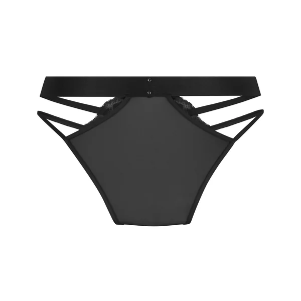 Slip brésilien ouvert à l'entrejambe Emmeline - Noir