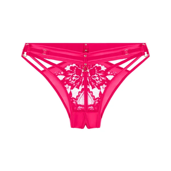 Slip brésilien ouvert à l'entrejambe Emmeline - Rose