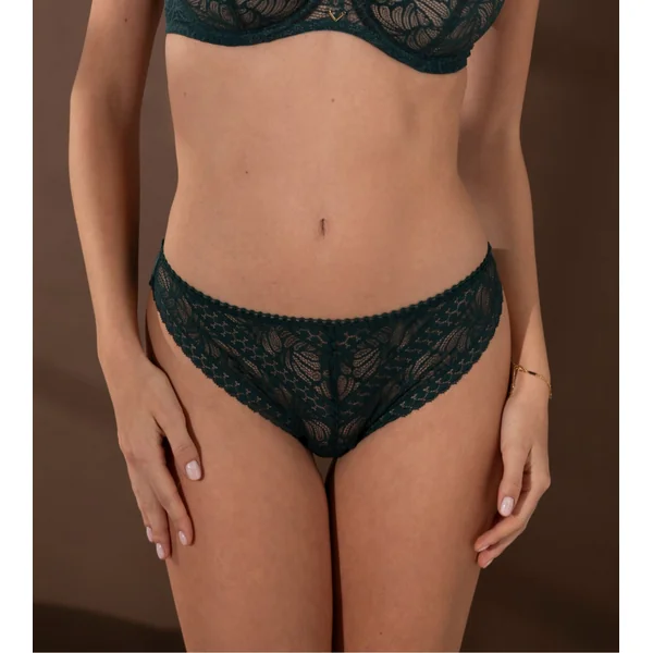 Slip charme en dentelle verte Atelier Séduction Vert Anglais