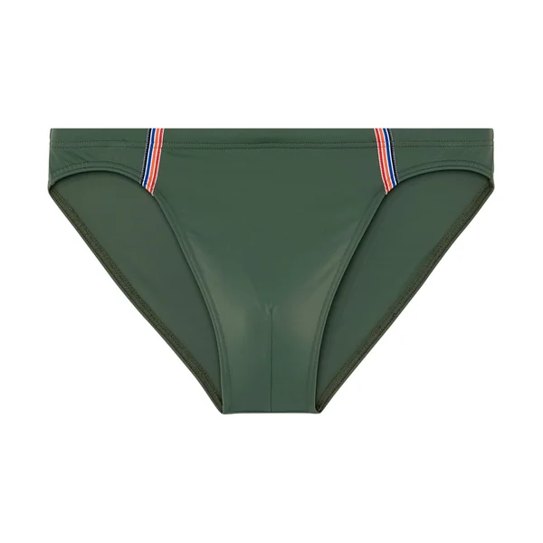 Slip de bain micro uni Nautical Vert Kaki