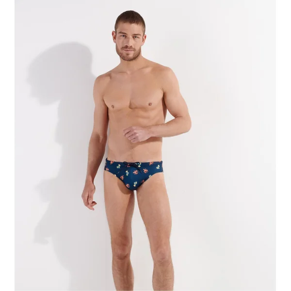 Slip de bain mini Beach Club Navy Print