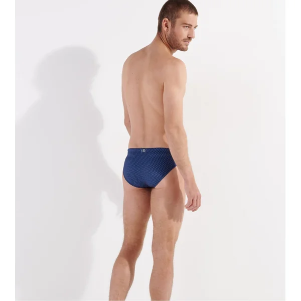 Slip de bain mini Morny Navy Print