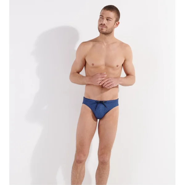 Slip de bain mini Morny Navy Print