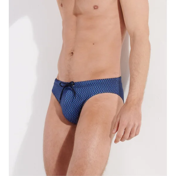 Slip de bain mini Morny Navy Print