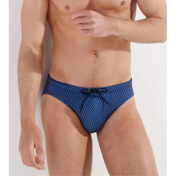Slip de bain mini Morny Navy Print