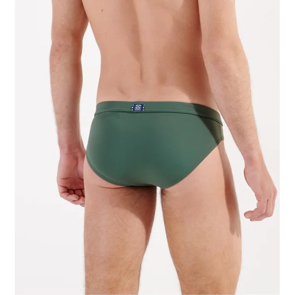 Slip de bain mini uni Nautical Vert Kaki