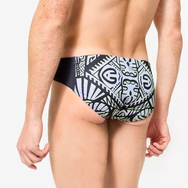 Slip de bain water polo Homme - 500 Tiki gris