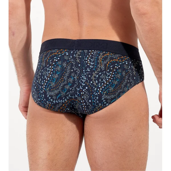 Slip doux pour homme Fontainebleau imprimé bleu
