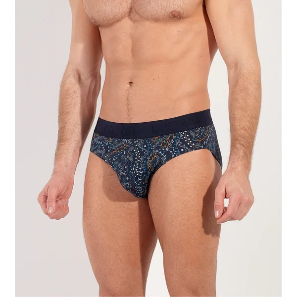 Slip doux pour homme Fontainebleau imprimé bleu