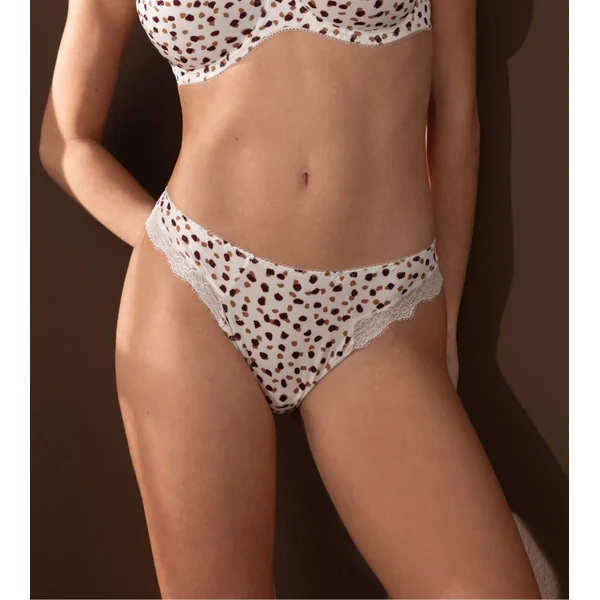 Slip femme imprimé Pépites de Chocolat et dentelle Belle à craquer