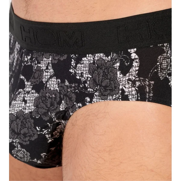 Slip fleuri noir et blanc imprimé Fairmont