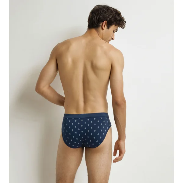 Slip homme Noir à motif gouttes Classic Coton