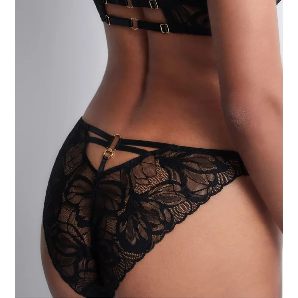 Slip italien noir en dentelle After Hours
