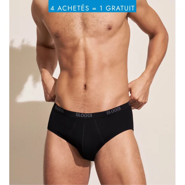 Slip Sloggi men Basic Midi NOIR