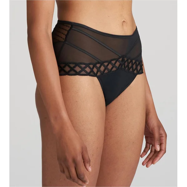 Slip taille haute rétro Jhana Noir